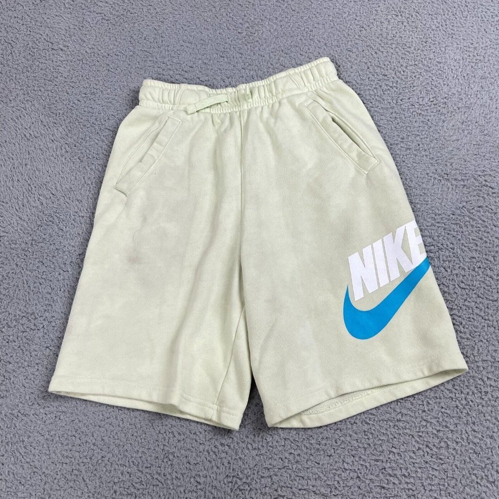 Nike Adult Swoosh Logo XL X-Large Activewear Cotton Sports Shorts Men White Used